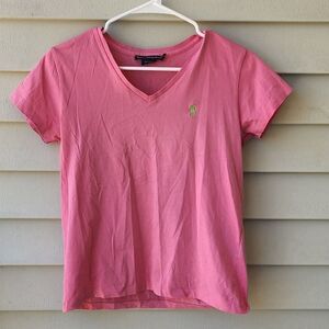 Ralph Lauren sport pink tee size S